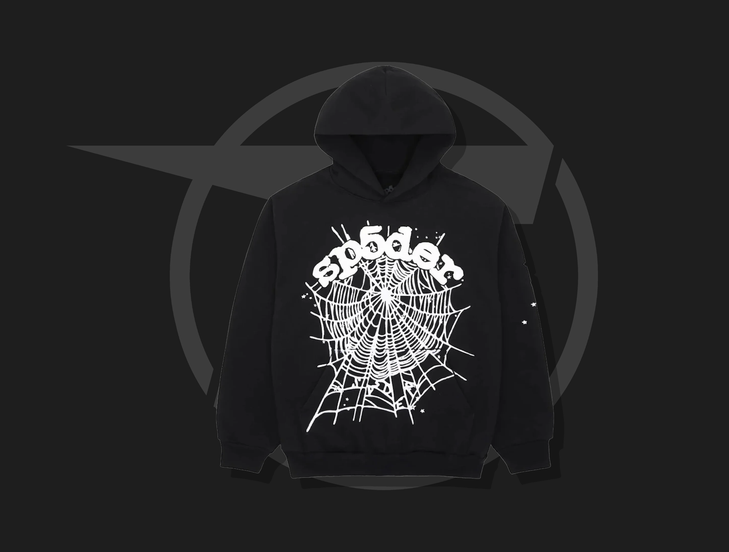 Sp5der OG Web Hoodie Black