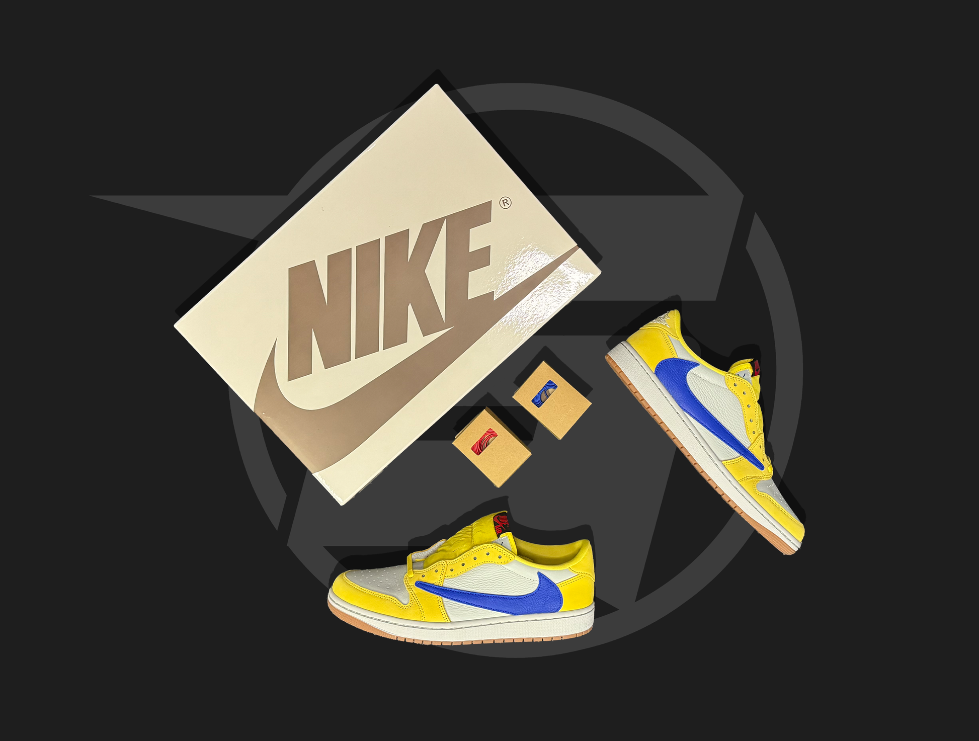 Jordan 1 Travis Scott Low Canary s boxom