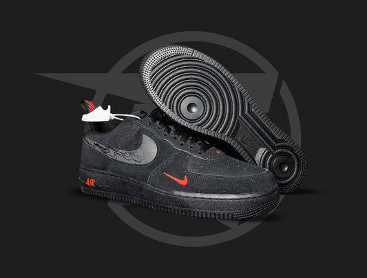 Nike Air Force 1 Black Crimson