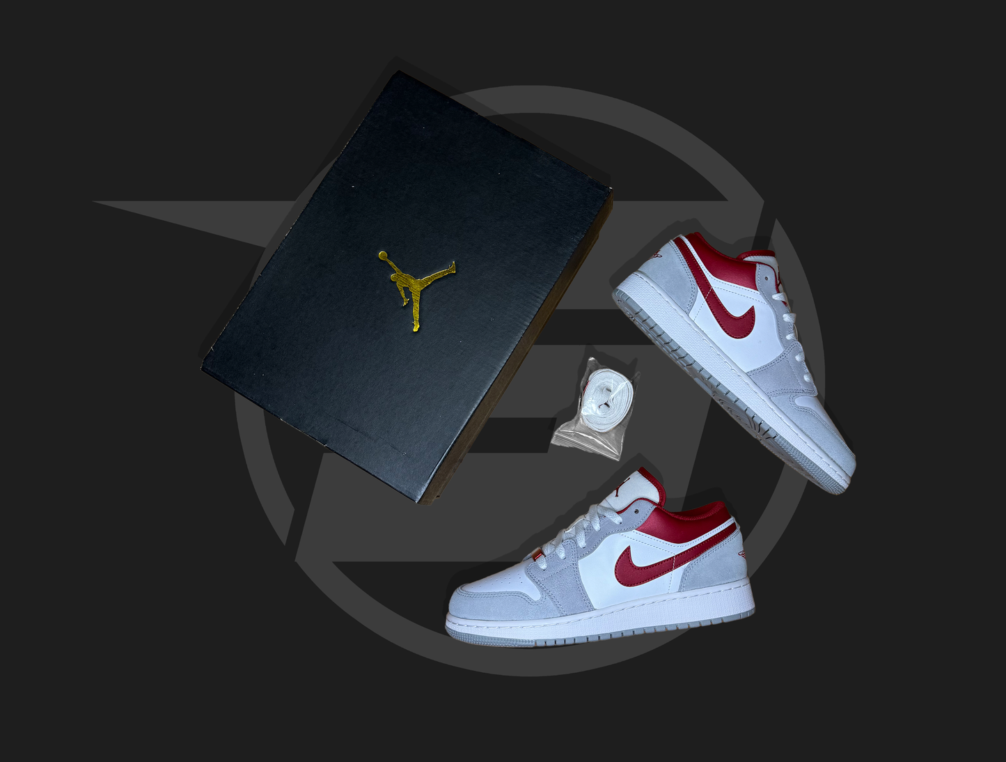 Jordan 1 Low SE Light Smoke Grey Gym Red