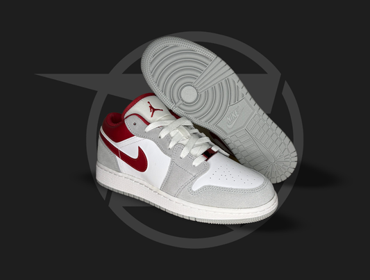 Jordan 1 Low SE Light Smoke Grey Gym Red