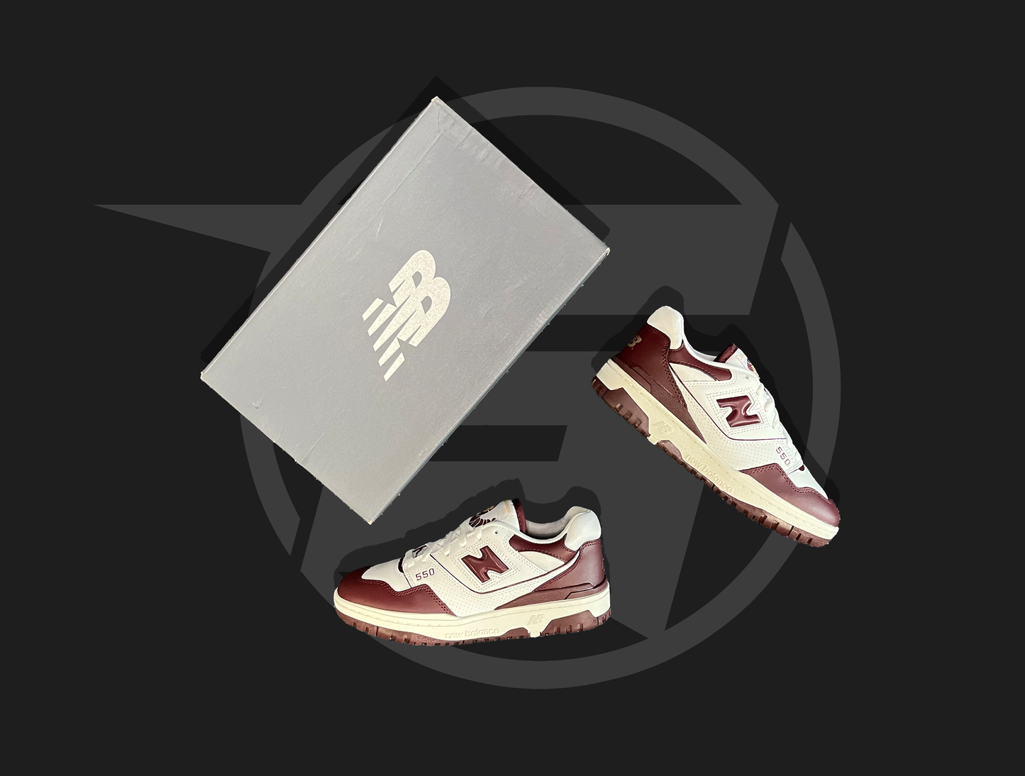 New Balance 550 White Burgundy