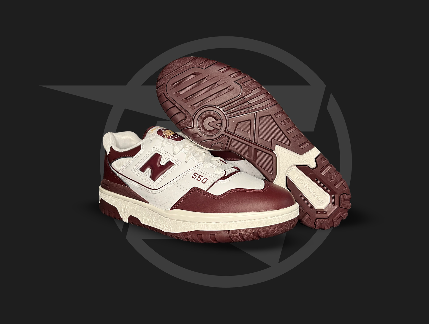 New Balance 550 White Burgundy