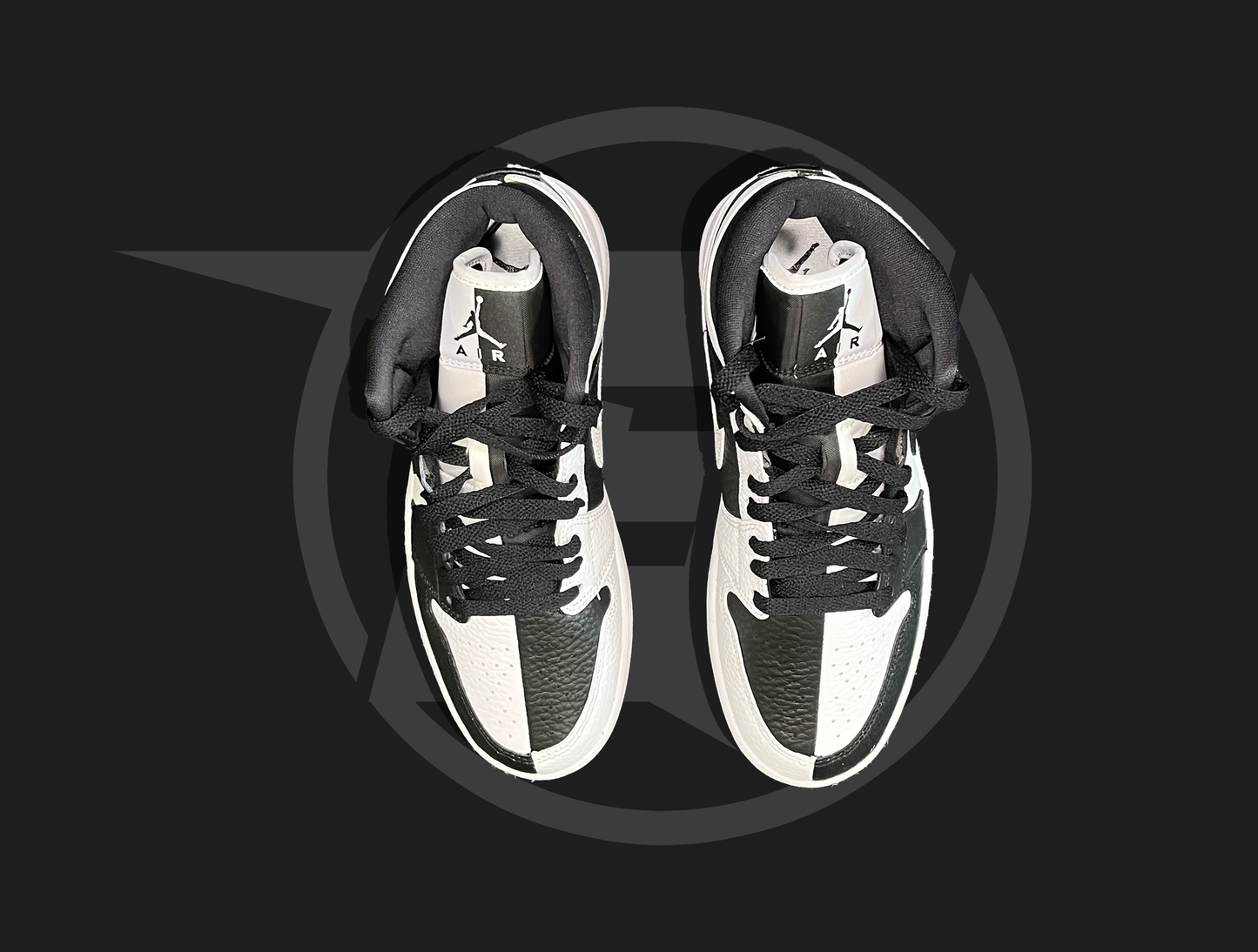 Jordan 1 Mid Split Black White