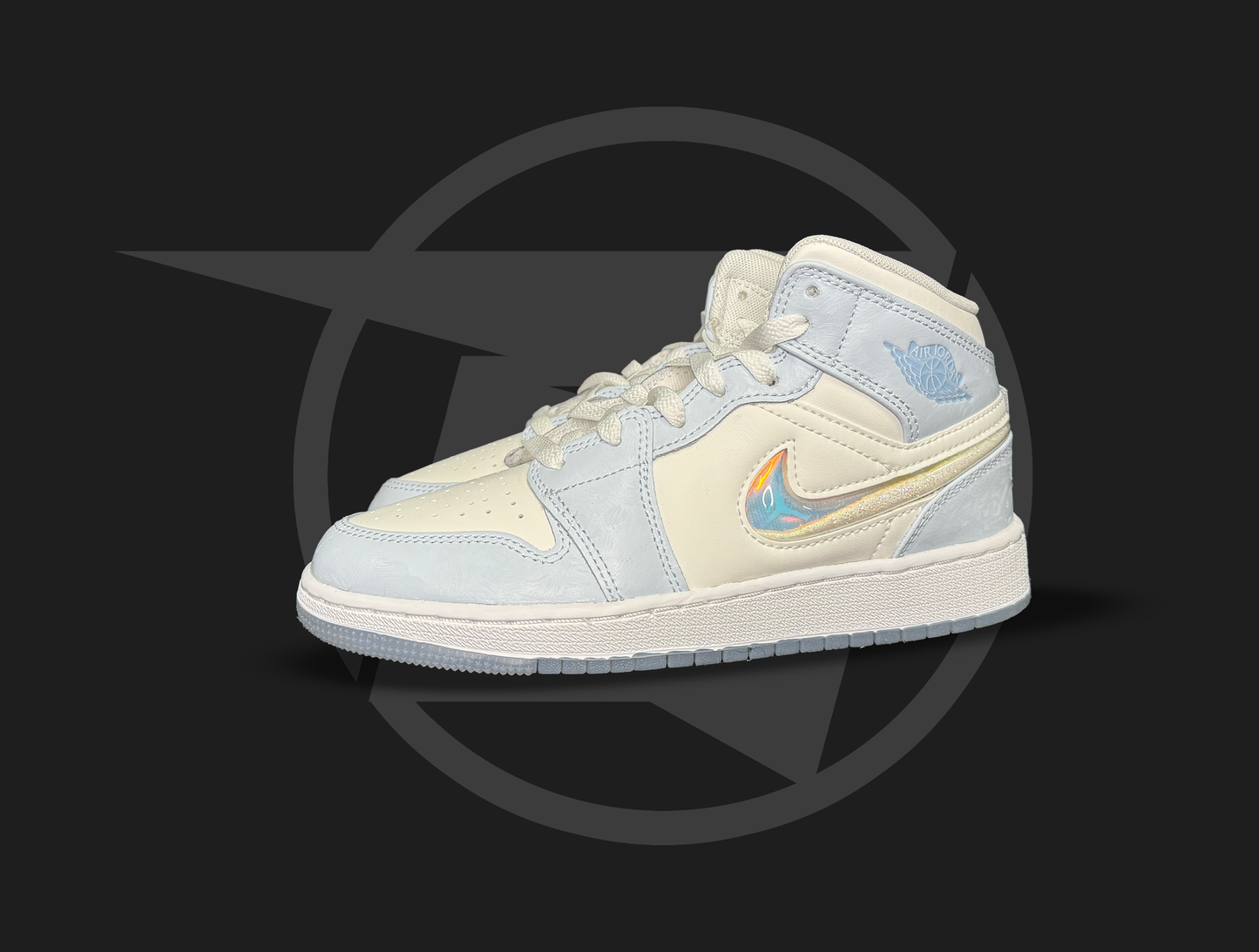 Jordan 1 Mid SE Glitter Swoosh (GS)