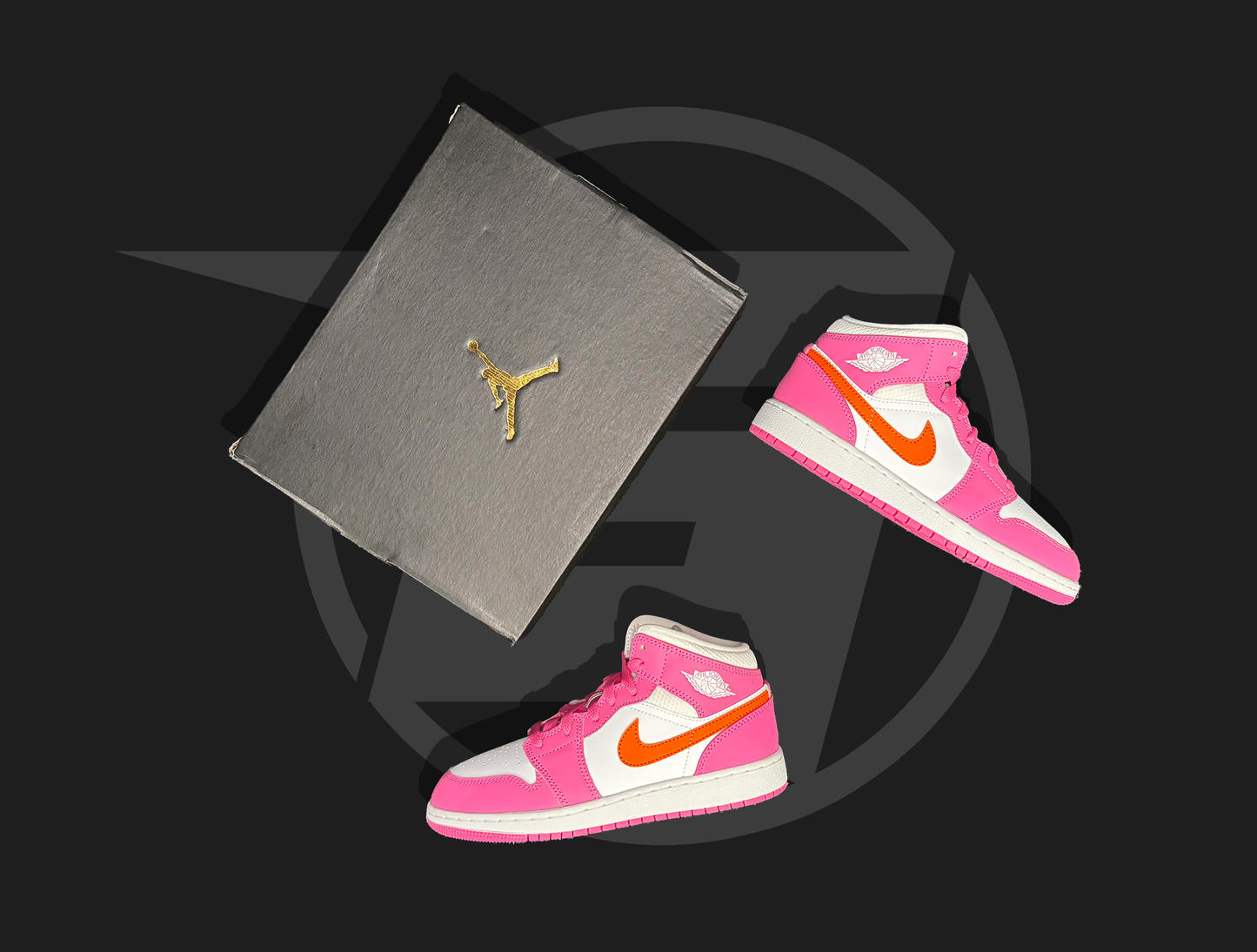 Jordan 1 Mid Pinksicle Safety Orange (GS)