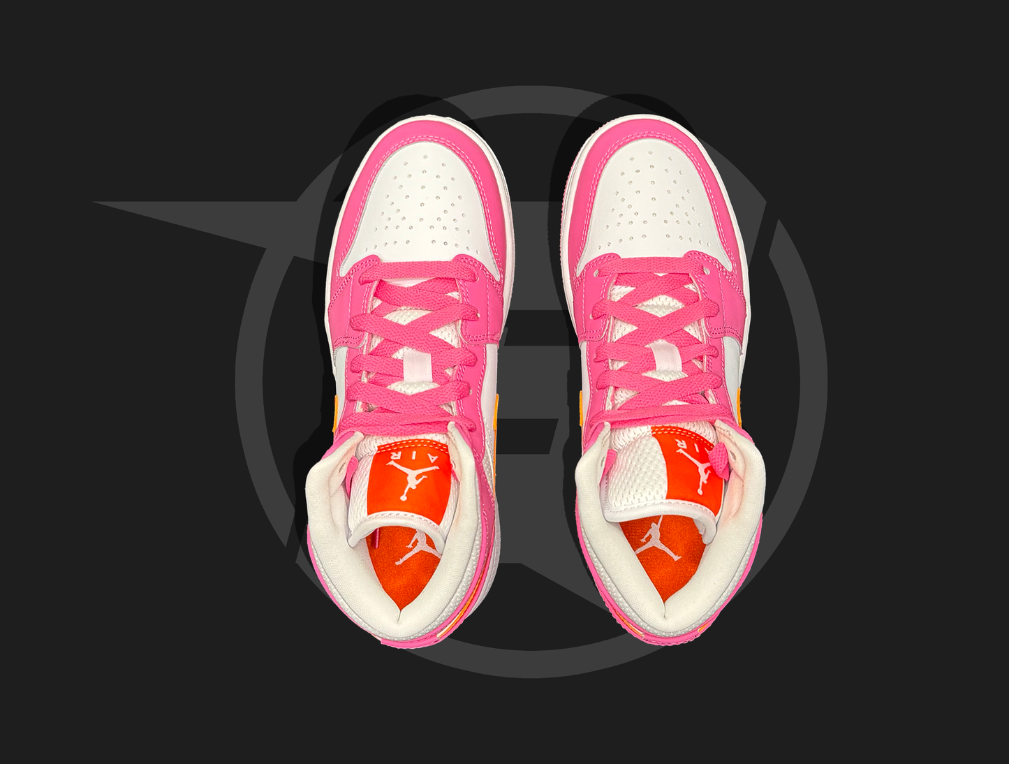 Jordan 1 Mid Pinksicle Safety Orange (GS)