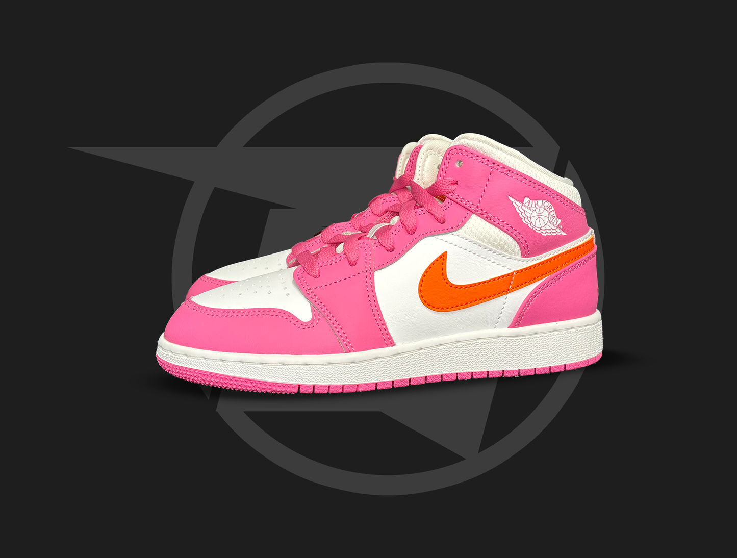 Jordan 1 Mid Pinksicle Safety Orange (GS)
