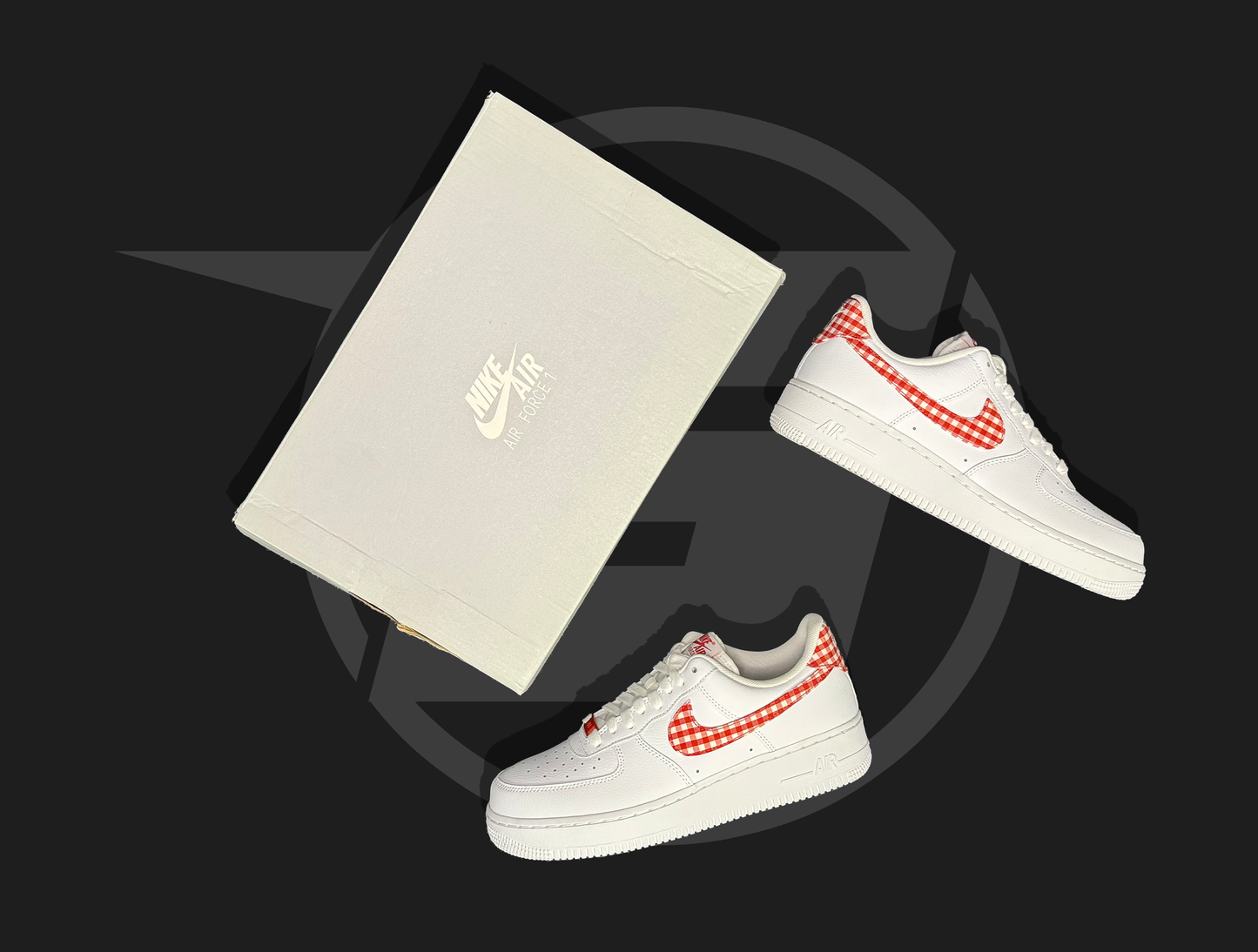 Nike Air Force 1 Low '07 Essential White Mystic Red Gingham (Women's)